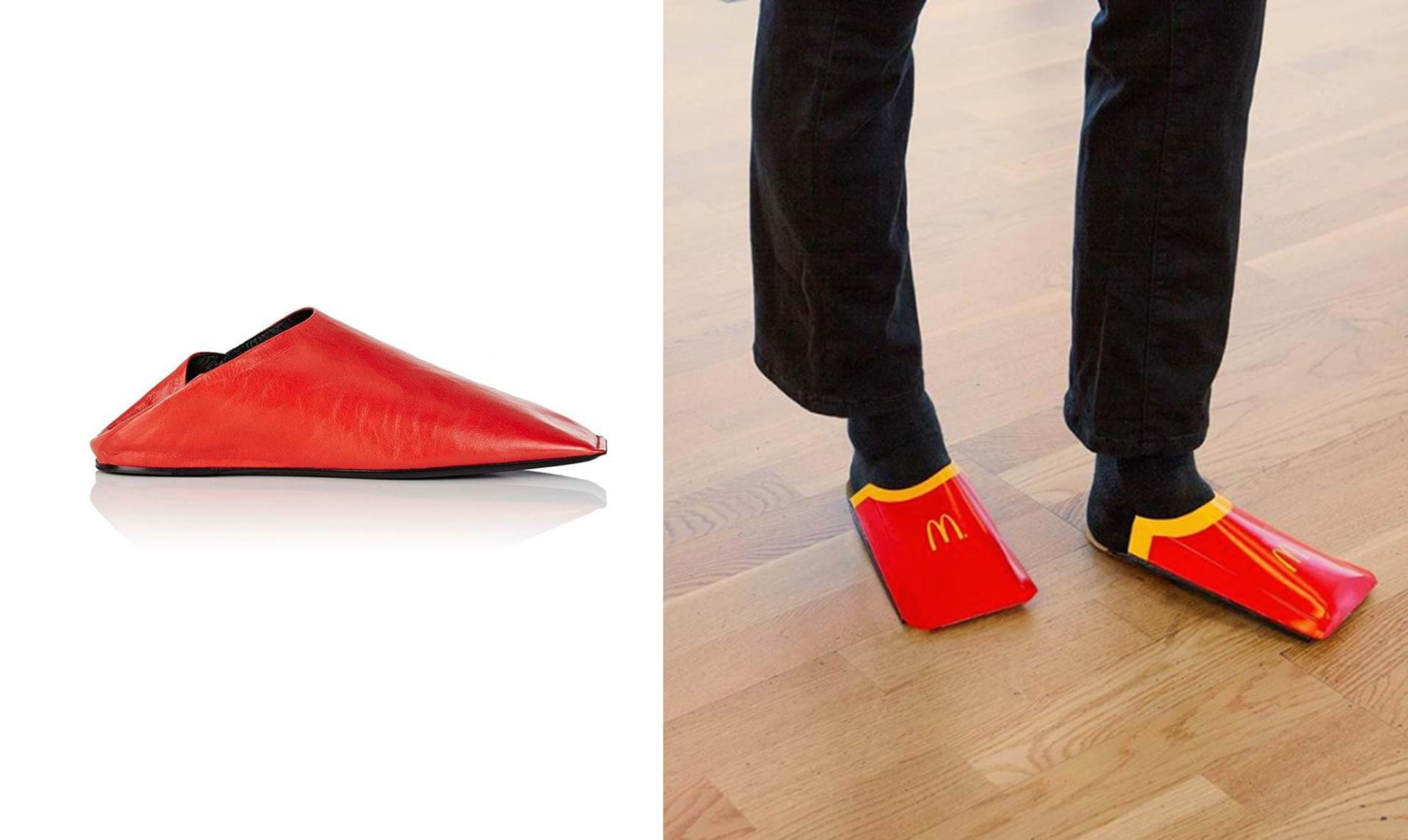 bluse moden Kæledyr McDonald's latterliggør Balenciaga: Snart kan du måske få en pomfritbakke  som sko - Euroman