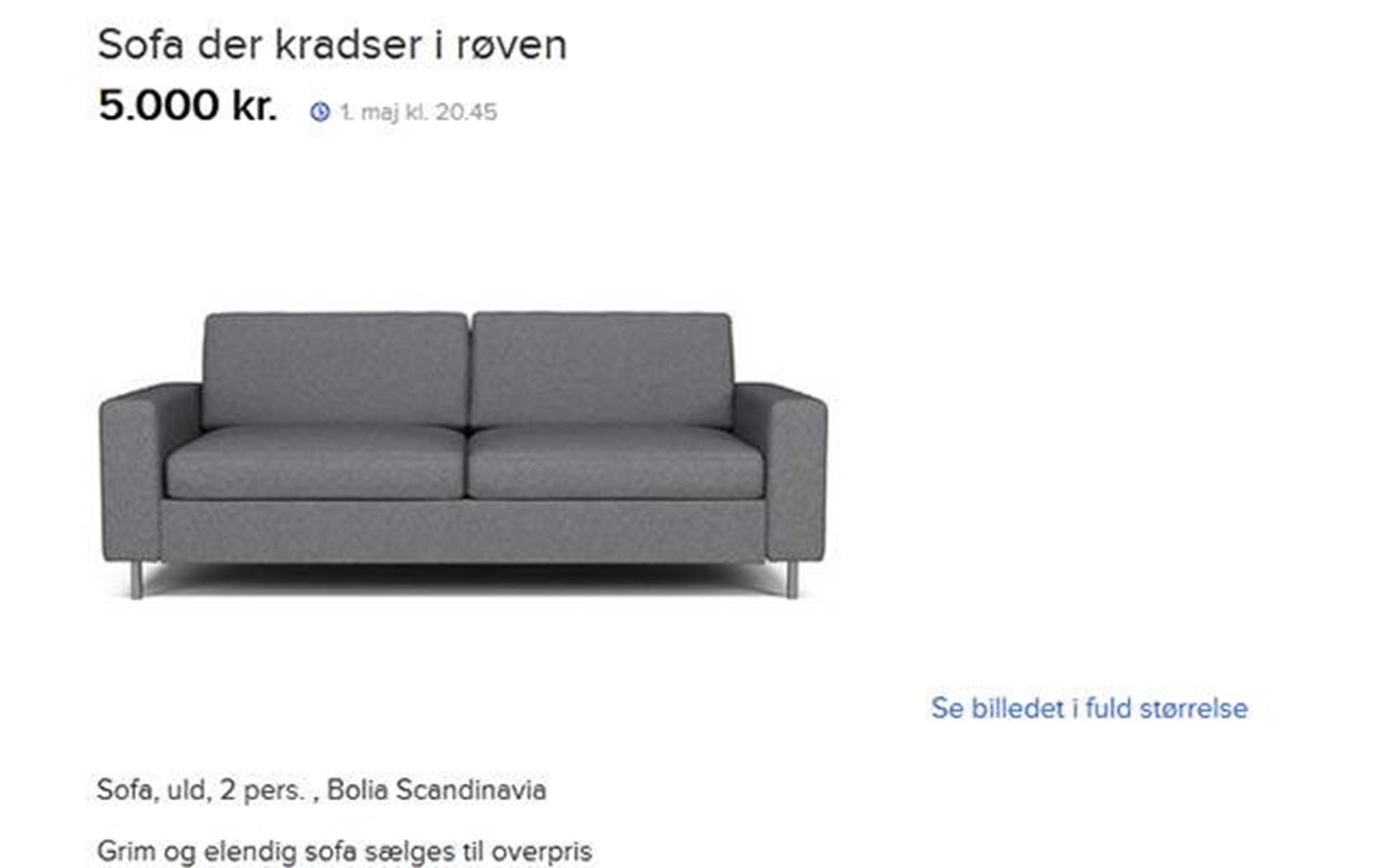 Vandret Isolere snatch Røvkradsende sofa'-sælger får svar fra møbelfirma - Euroman